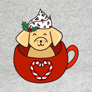 Holiday Christmas Dog with Candy Canes in a Mug, made by EndlessEmporium T-Shirt